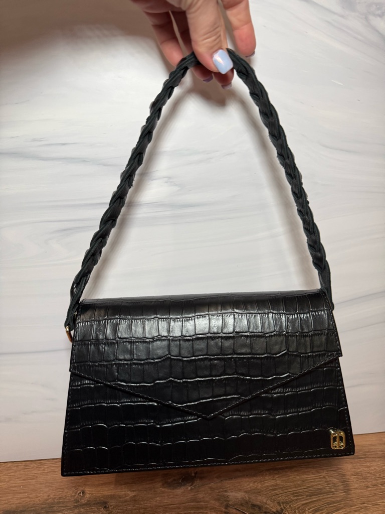 Anima Iris Zaya Croc Leather Bag Nwot